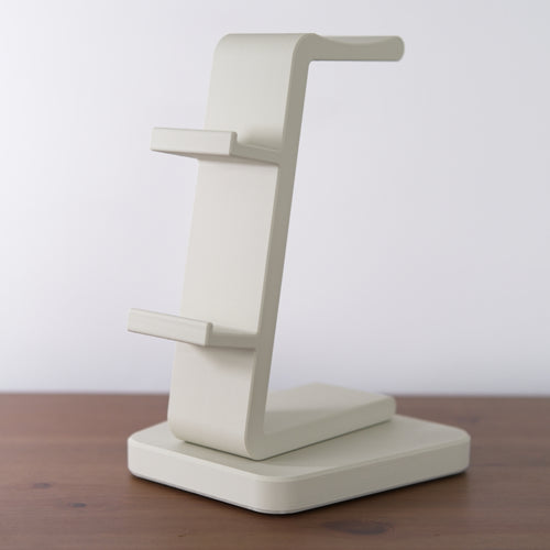 All-in-One Headset and Controller Gaming Stand displayed in a sleek design to hold gaming equipment.