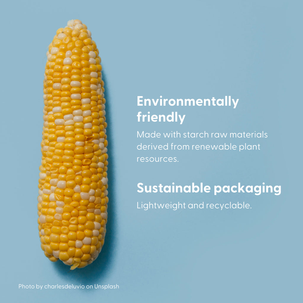 Environmentally friendly and sustainable packaging features.