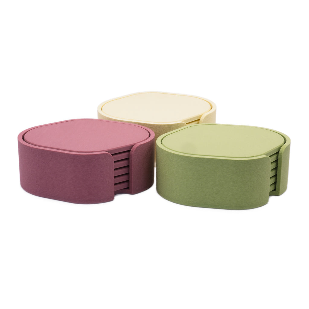 Modern Minimalist Coaster Set with Holder