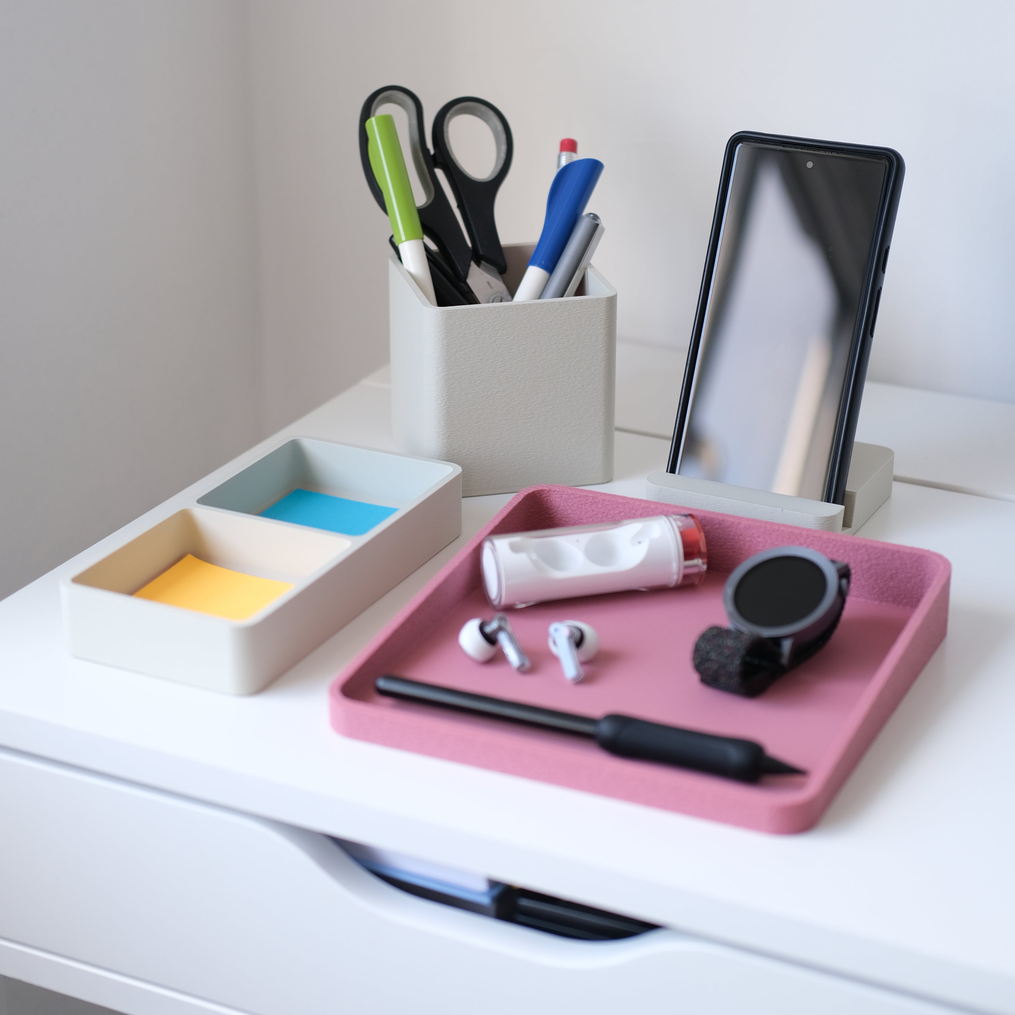 Modern Minimalist 4-in-1 Desk Organiser Set
